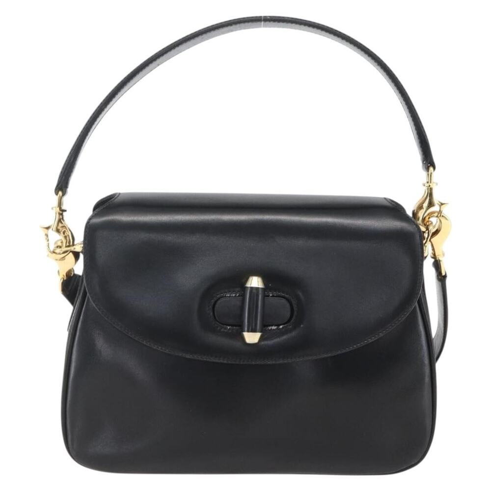 Gucci Leather Shoulder Bag Black